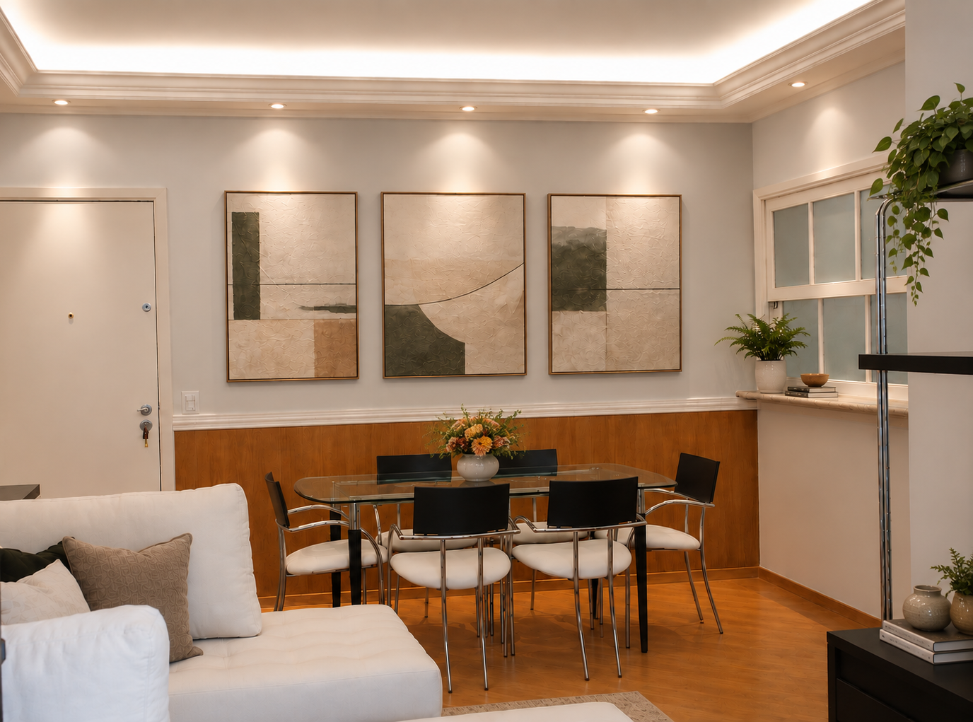 Sala de jantar do Apartamento M. M. C., em São Paulo